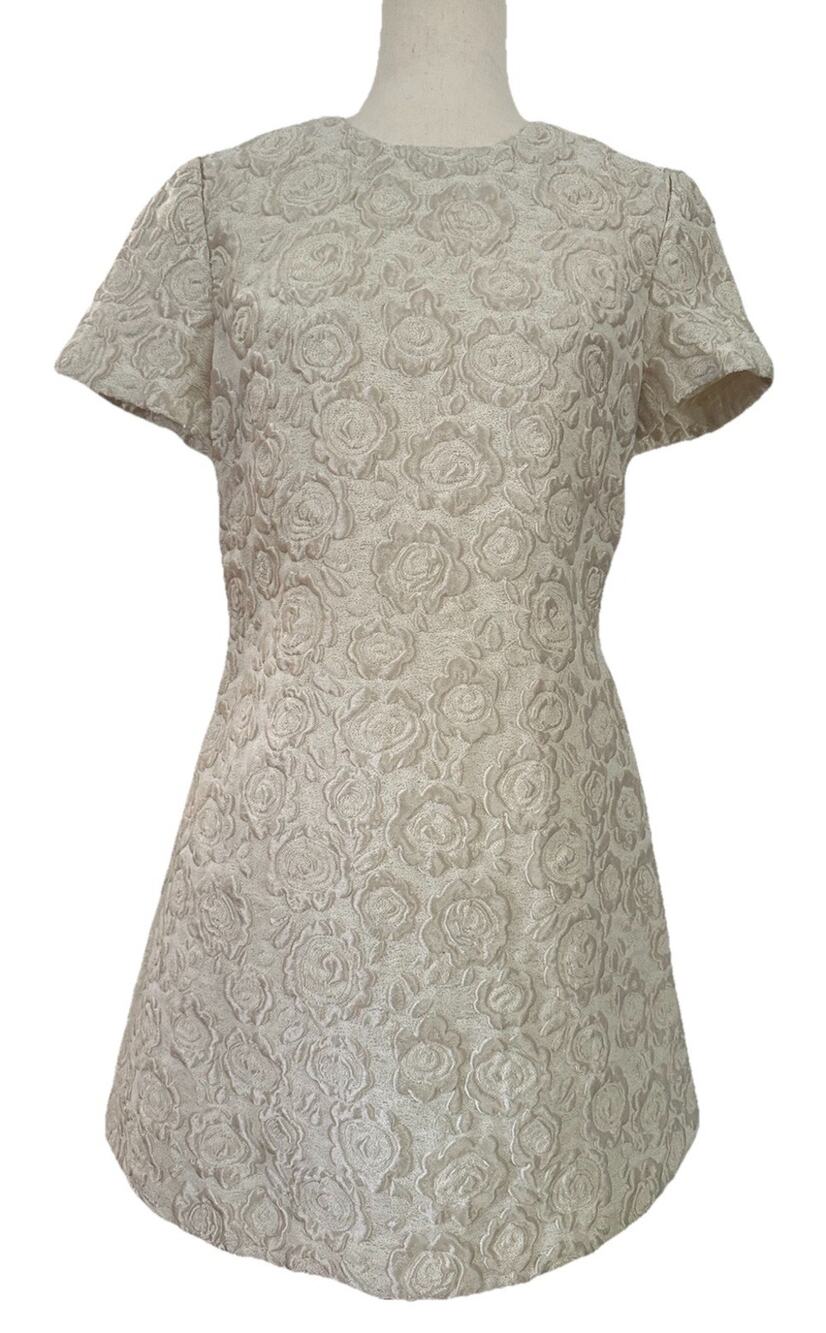 Co Company A Line Dress Women’s Size Medium Ivory Floral Party NWT MSRP $995